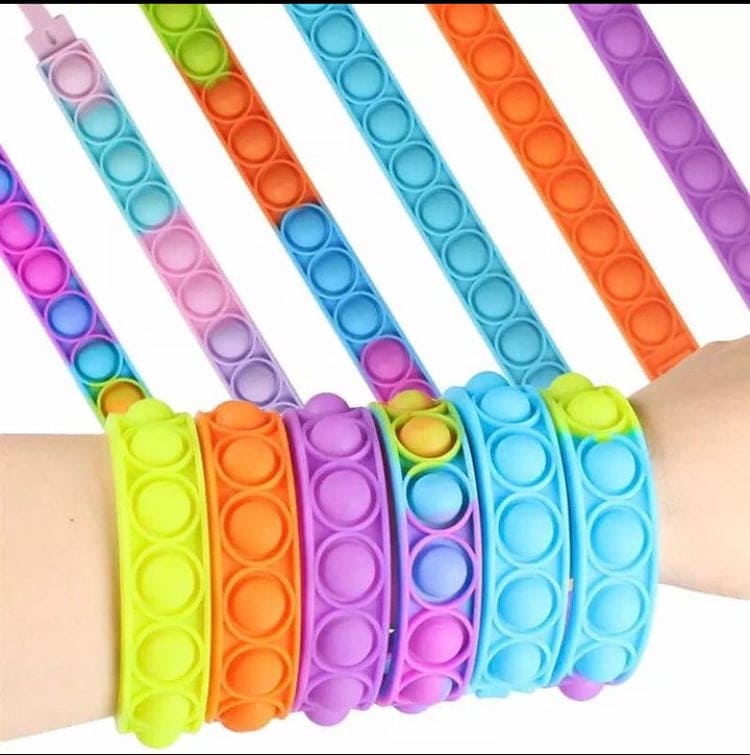 Press Bubble Wrist Band, Pop Bracelet Fidget Toy, Colorful Silicon Bracelet For Kids Press Bubble Wrist Band, Pop Bracelet Fidget Toy, Colorful Silicon Bracelet For Kids